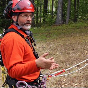 Peter Koch training on fall protection